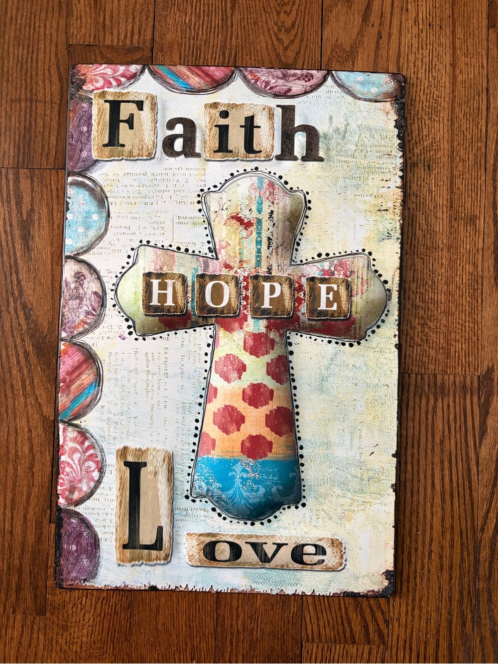 Faith Hope Love Cross Metal Wall Sign Hobby Lobby